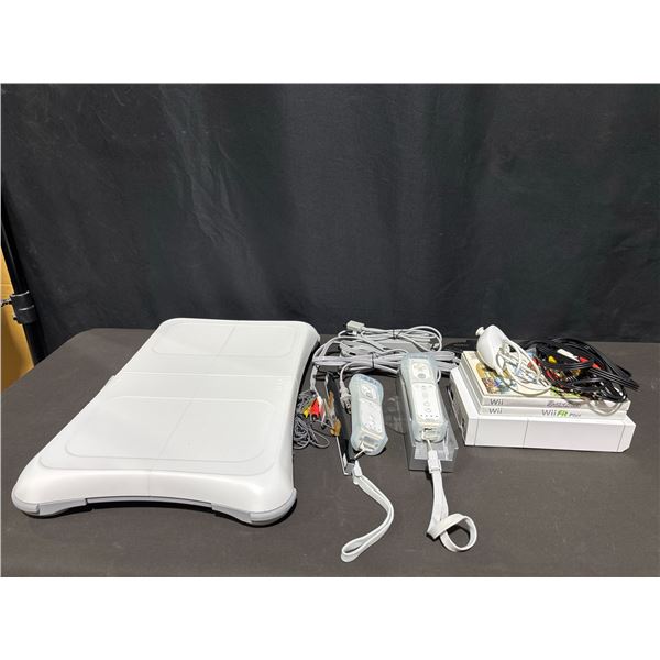 Nintendo Wii Console Bundle With Wii Balance Board, Controllers, Wii Fit Plus, Games