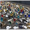 Image 7 : Costume Rings Lot, Colourful Imitation Gemstones, Various Sizes