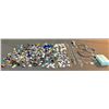 Image 1 : Large Mixed Lot of Costume Jewellery Rings Bracelets Necklaces Earrings Assortment