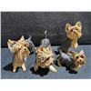 Image 1 : 4 Yorkshire Terrier Dog Figurines Hand-Painted Resin Collectibles