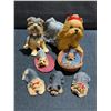 Image 1 : Sandicast & Camp Artist Yorkshire Terrier Figurines Lot, 8 Pieces, Mixed Styles