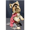 Image 2 : Yorkshire Terrier Dog Figurines Resin, One with Red Jacket, One with Red Collar