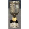 Image 7 : Victorian Edward Period His and Her Silver Wedding Chalices With Ivory Spheres, 203.2g Total