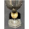 Image 8 : Victorian Edward Period His and Her Silver Wedding Chalices With Ivory Spheres, 203.2g Total