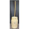 Image 1 : Ceramic Butter Churn with Wooden Dasher and Medalta Medicine Hat Mark, 16" High, 9.5" Diameter