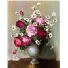 Image 2 : Framed Floral Still Life Oil Painting Signed S. Naly