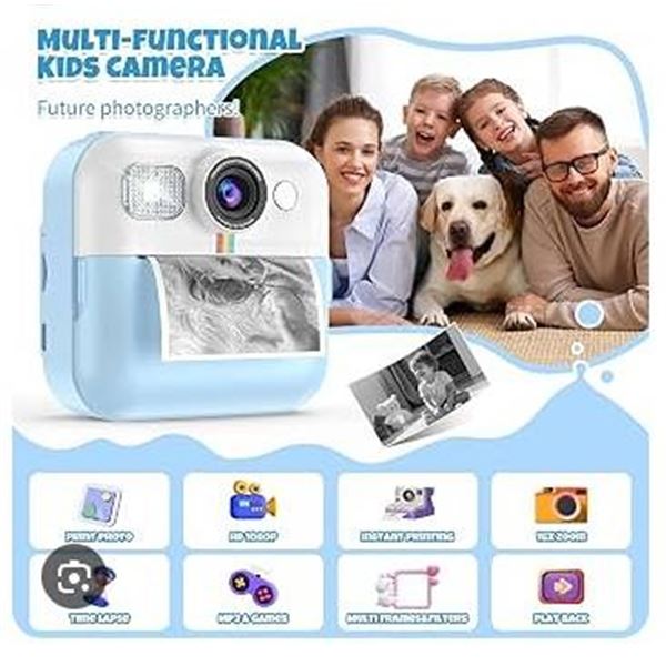 Kids Instant Print Camera with Photo Paper