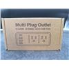 Image 2 : 6-Outlet 3-Sided Plug Adapter With 4 USB Ports