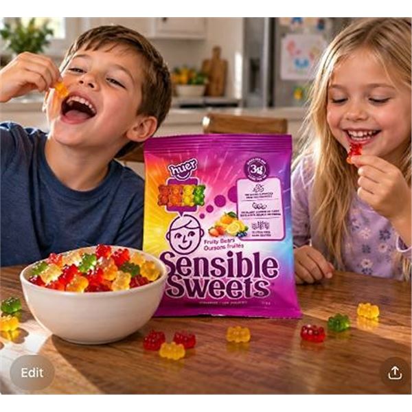Huer Sensible Sweets Fruity Bears Candy 12x600g