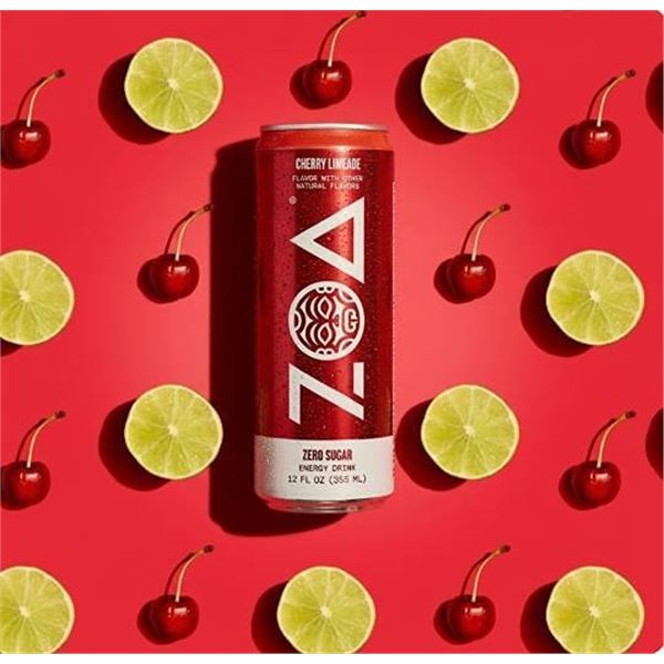 ZOA Cherry Limeade Energy Drink 12 x 355 mL