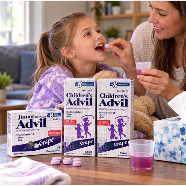 Advil Children's Grape Oral Suspension Lot of 3