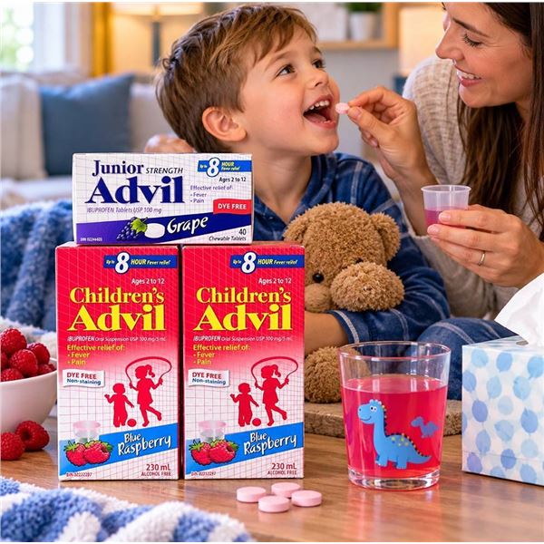 Children's Advil 230mL and Junior Advil 40 Tablets