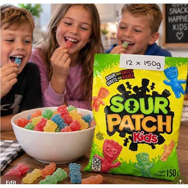 Sour Patch Kids Candy 12 x 150g Bags Case