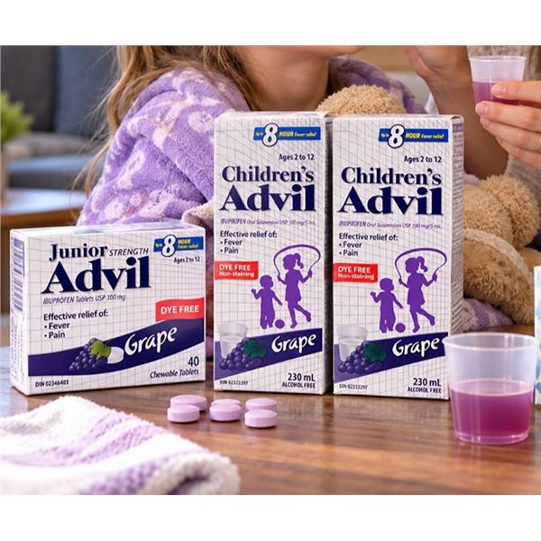 Advil Junior Strength & Children's Grape Lot