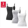 Image 1 : Splendid Cami Shelf Bra 3-Pack Organic XL/TP