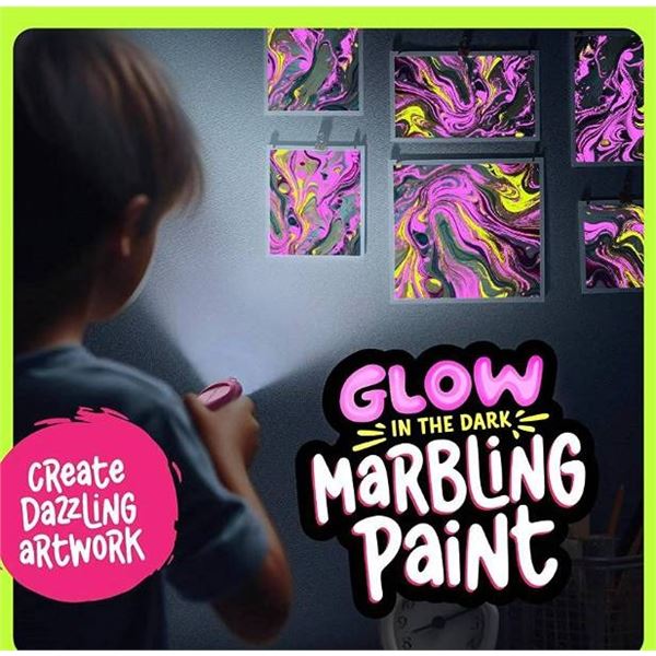 Dan&Darci Glow Marbling Paint Kit 10 Sheets
