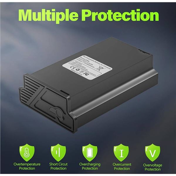 5-Pack 6000mAh Li-ion Camera Batteries & Cables