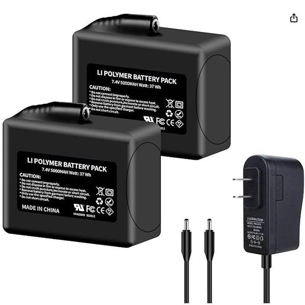 2x 5000mAh Li-ion Battery Packs w/Charger