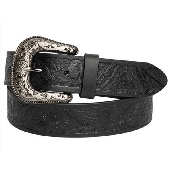 Silver Jeans Co. Black Leather Belt M 32-34