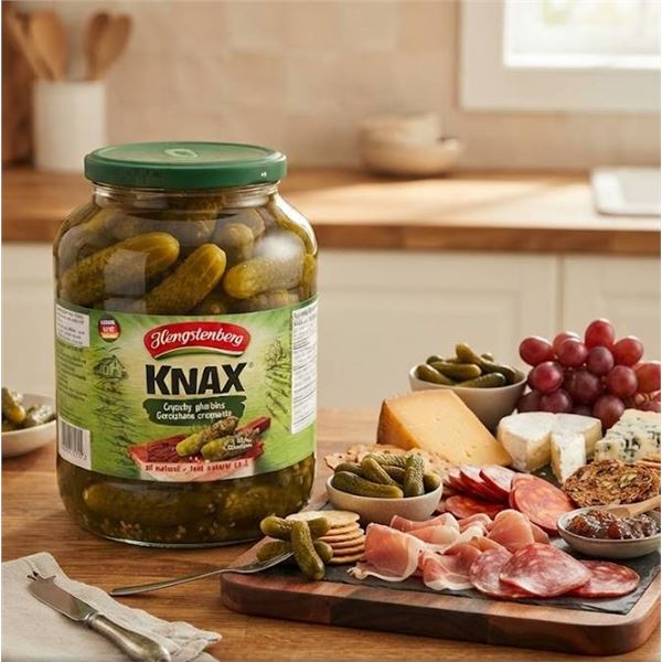 Hengstenberg KNAX Gherkins 1.5L Jars, 2 Pack