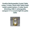 Image 3 : Candico Rechargeable LED Crystal Table Lamp
