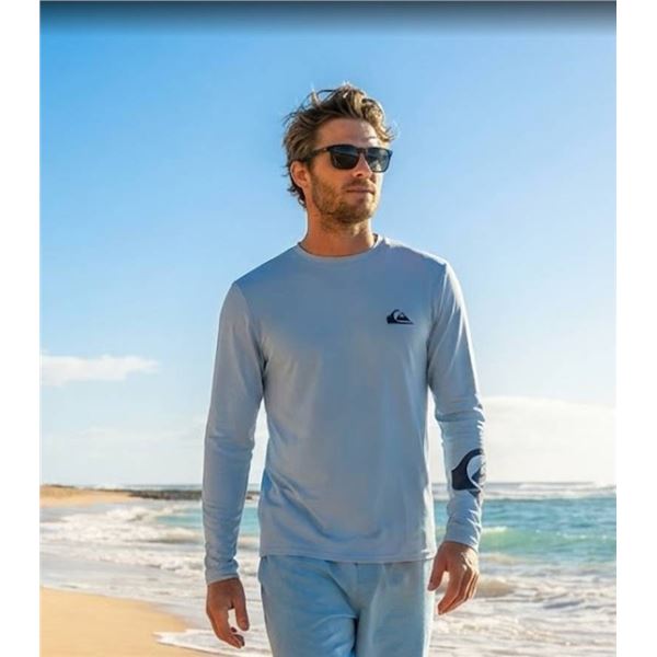 Quiksilver Long Sleeve Shirt S Blue Logo