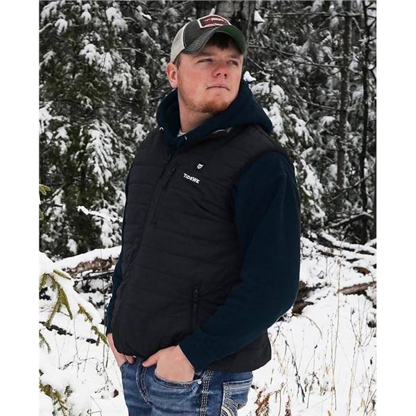 TideWe Heated Jacket For Men Black Size Large