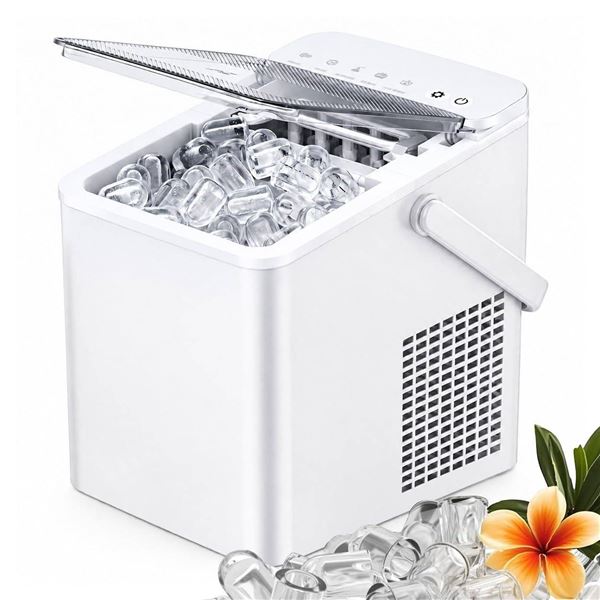 Countertop Portable Ice Maker, White