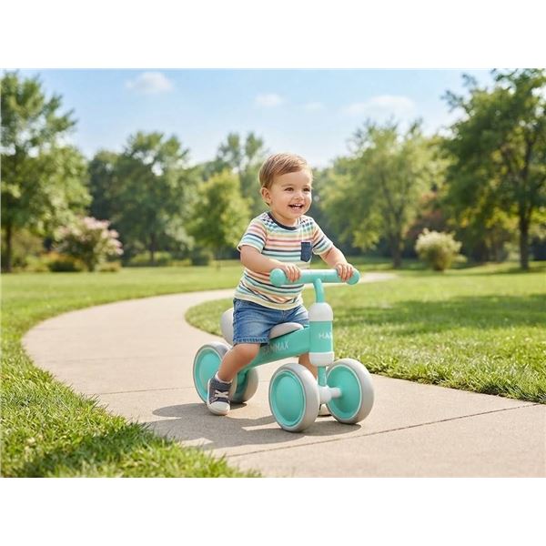 BAMMAX Baby Balance Bike, Teal And White