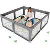 Image 1 : Baby Playpen Fabric Inside Grey 59x59in