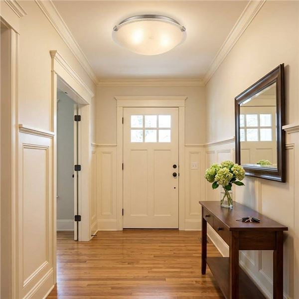 VALU+ Flushmount Ceiling Fixture 16 Inch Satin
