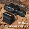 Image 2 : Pinty Hunting Rifle Green Laser Sight Dot Scope Adjustable with Mounts