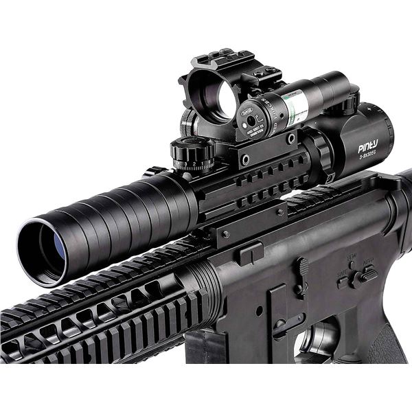 Pinty Rifle Scope 3-9x32E with Laser Sight