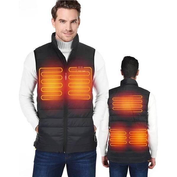 Leapsee Men's Heated Vest with Pockets, XL