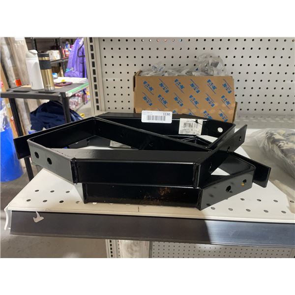 Pair Black Steel Automotive Bracket Mounts