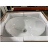 Image 3 : MEJE 16x13-Inch Oval White Ceramic Sink