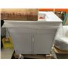 Image 3 : White Cabinet With Damaged Countertop 29x18.5x35in
