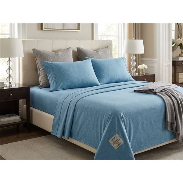 Comfy Bamboo King 4-Piece Sheet Set Blue