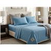 Image 1 : Comfy Bamboo King 4-Piece Sheet Set Blue