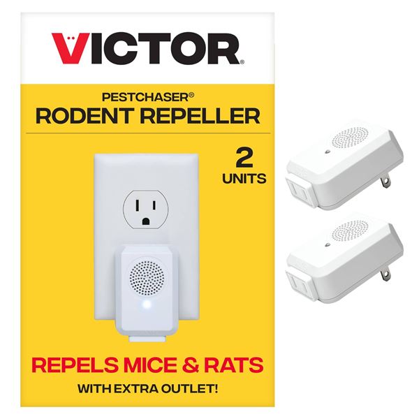 Victor Ultrasonic Rodent Repeller 6 x 2-Pack ( 12 Rodent Repellers total )