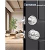 Image 1 : Reliabilt Bola Satin Nickel Deadbolt and Entry Door Knob Combo - 2-Pack
