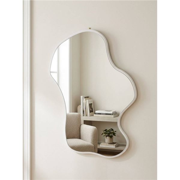 Umbra Orma Wall Mirror Asymmetrical White Frame