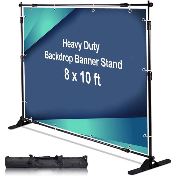AkTop 10 x 8 ft Heavy Duty Backdrop Banner Stand Kit