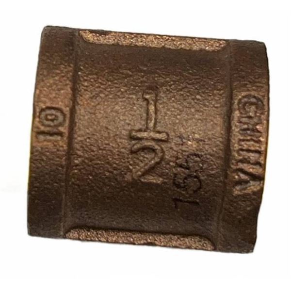 Sioux Chief Brass Pipe Couplings 1/2" FIP, Qty 25