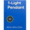 Image 4 : VALU+ 1-Light Pendant Black Finish 14.9 in
