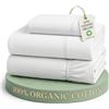 Image 1 : Lane Linen 3-Piece Organic Cotton Twin Sheet Set
