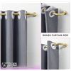 Image 1 : Lwiion Brass Disc Curtain Rod Wrap Around