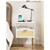 Image 1 : Aobafuir Wooden Bedroom Nightstand