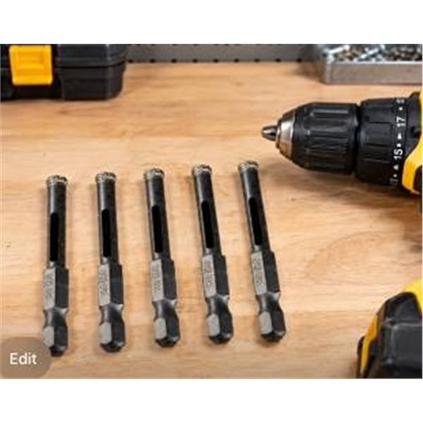 Spyder 3/16" Diamond Arbor Hole Saw Bits, 5-Pack