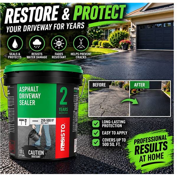 Resisto 17L Asphalt Driveway Sealer